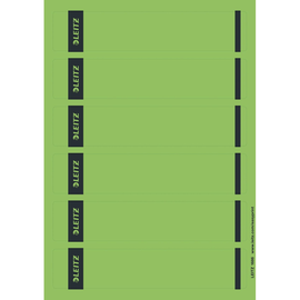 Rückenschilder zum Bedrucken 39x192mm kurz schmal grün selbstklebend Leitz 1686-20-55 (PACK=150 STÜCK) Produktbild