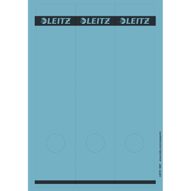 Rückenschilder zum Bedrucken 61x285mm lang breit blau selbstklebend Leitz 1687-00-35 (PACK=75 STÜCK) Produktbild