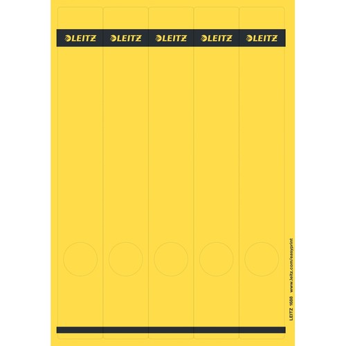 Rückenschilder zum Bedrucken 39x285mm lang schmal gelb selbstklebend Leitz 1688-00-15 (PACK=125 STÜCK) Produktbild Front View L