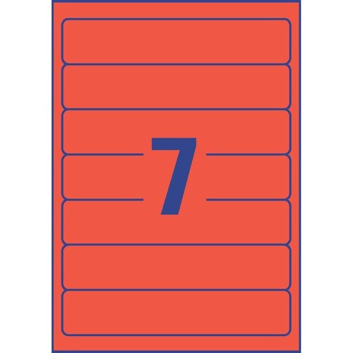 Rückenschilder zum Bedrucken 38x192mm kurz schmal auf A4 Bögen rot selbstklebend Zweckform L4762-20 (PACK=140 STÜCK) Produktbild Additional View 2 L