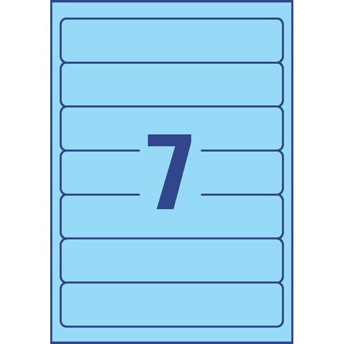 Rückenschilder zum Bedrucken 38x192mm kurz schmal auf A4 Bögen blau selbstklebend Zweckform L4763-20 (PACK=140 STÜCK) Produktbild Additional View 2 L