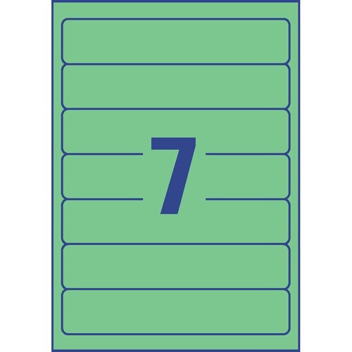 Rückenschilder zum Bedrucken 38x192mm kurz schmal auf A4 Bögen grün selbstklebend Zweckform L4764-20 (PACK=140 STÜCK) Produktbild Additional View 2 L