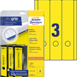 Rückenschilder zum Bedrucken 61x297mm lang breit auf A4 Bögen gelb selbstklebend Zweckform L4755-20 (PACK=60 STÜCK) Produktbild