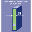 Rückenschilder zum Bedrucken 38x297mm lang schmal auf A4 Bögen grün selbstklebend Zweckform L4750-20 (PACK=100 STÜCK) Produktbild Additional View 6 S