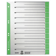 Trennblätter mit abschneidbaren Taben A4 240x300mm grün teilfarbig Karton Leitz 1652-00-55 (PACK=100 STÜCK) Produktbild