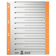 Trennblätter mit abschneidbaren Taben A4 240x300mm orange teilfarbig Karton Leitz 1652-00-45 (PACK=100 STÜCK) Produktbild