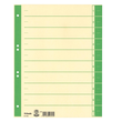 Trennblätter mit abschneidbaren Taben A4 240x300mm grün teilfarbig Karton Esselte 621022 (PACK=100 STÜCK) Produktbild