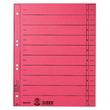 Trennblätter mit abschneidbaren Taben A4 240x300mm rot vollfarbig Karton Leitz 1658-00-25 Produktbild