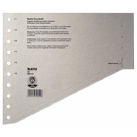 Staffel-Trennblätter mit abschneidbaren Taben A4 240x205mm grau vollfarbig Karton Leitz 1651-00-85 (PACK=100 STÜCK) Produktbild