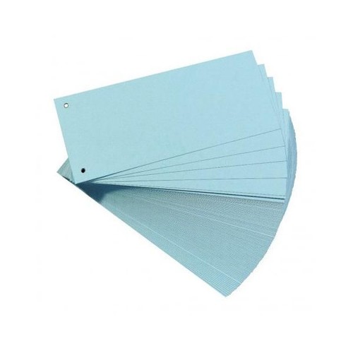 Trennstreifen gelocht 105x240mm blau vollfarbig recycling BestStandard (PACK=100 STÜCK) Produktbild Front View L