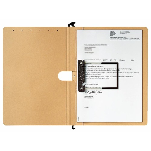 Hängehefter ALPHA DUO Flexofil Schlauchheftung naturbraun Leitz 2989-00-00 Produktbild Front View L