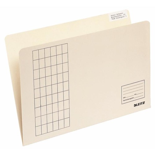 Einfach-Einstellmappen vertikal A4 chamois Leitz 2433-00-11 (PACK=100 STÜCK) Produktbild Front View L
