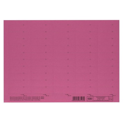 Blanko-Schildchen für Hängemappen 58x18mm rot Elba 100552048 (BG=50 STÜCK) Produktbild