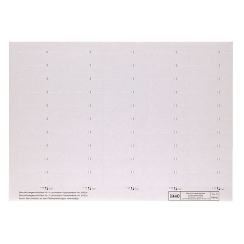 Blanko-Schildchen für Hängemappen 58x18mm rot Elba 100552048 (BG=50 STÜCK) Produktbild Additional View 1 L
