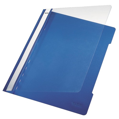 Schnellhefter Vorderdeckel transparent A4 blau PVC Leitz 4191-00-35 Produktbild Front View L