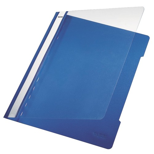 Schnellhefter Vorderdeckel transparent A4 blau PP Leitz 4191-00-35 Produktbild Front View L