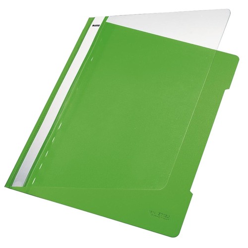 Schnellhefter Vorderdeckel transparent A4 hellgrün PP Leitz 4191-00-50 Produktbild Front View L