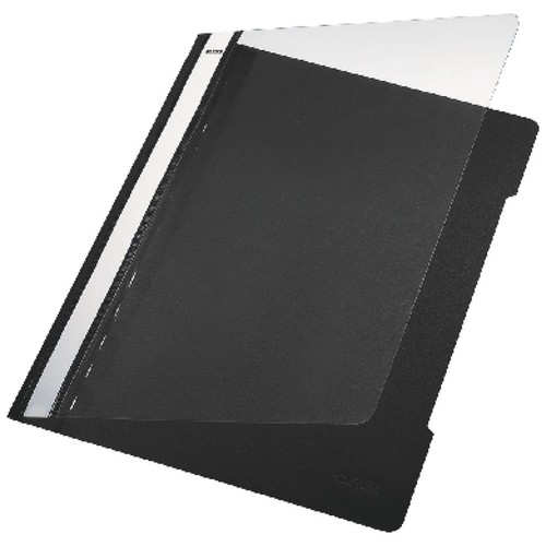 Schnellhefter Vorderdeckel transparent A4 schwarz PP Leitz 4191-00-95 Produktbild Front View L