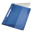 Schnellhefter Exquisit Vorderdeckel transparent A4 Längstasche im Rückdeckel blau PVC Leitz 4194-00-35 Produktbild