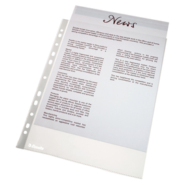 Prospekthüllen oben offen A4 52µ PP genarbt  Best Standard Esselte 815 (PACK=100 STÜCK) Produktbild