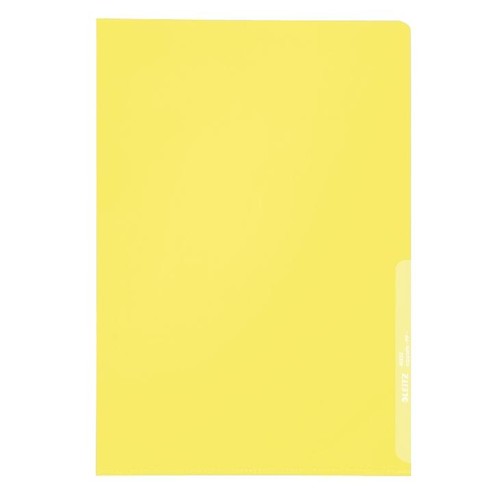 Sichthülle oben + rechts offen A4 130µ gelb PP genarbt Leitz 4000-00-15 Produktbild Front View L