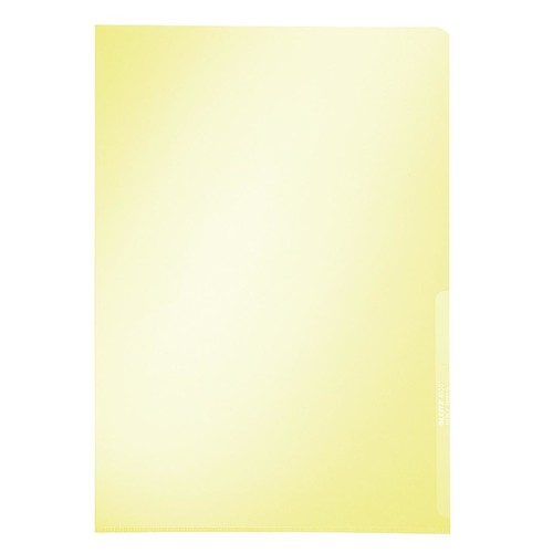 Sichthülle oben + rechts offen A4 150µ gelb PVC Hartfolie Leitz 4100-00-15 Produktbild Front View L