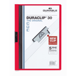 Klemmmappe Duraclip30 A4 bis 30Blatt rot Hartfolie Durable 2200-03 Produktbild