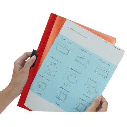 Klemmmappe Duraclip30 A4 bis 30Blatt weiß Hartfolie Durable 2200-02 Produktbild Additional View 3 L