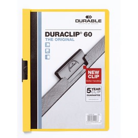 Klemmmappe Duraclip60 A4 bis 60Blatt gelb Hartfolie Durable 2209-04 Produktbild