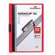 Klemmmappe Duraclip60 A4 bis 60Blatt rot Hartfolie Durable 2209-03 Produktbild