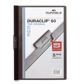 Klemmmappe Duraclip60 A4 bis 60Blatt schwarz Hartfolie Durable 2209-01 Produktbild