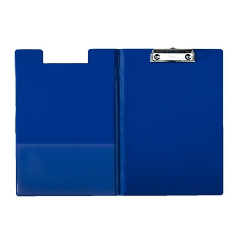 Klemmbrett mit Deckel und Tasche A4 bis 200Blatt blau Pappe mit PP-Folie Leitz 3960-00-35 Produktbild Front View L