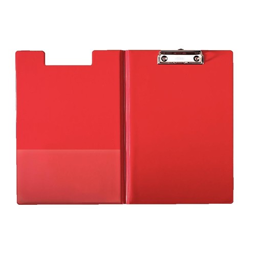 Klemmbrett mit Deckel und Tasche A4 für 200Blatt rot Pappe mit PP-Folie Leitz 3960-00-25 Produktbild Front View L