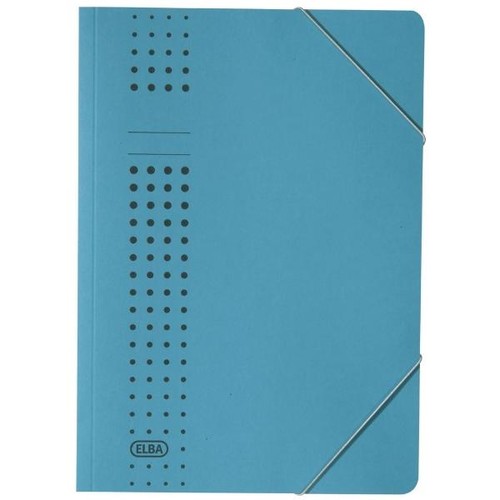 Eckspanner chic A4 für 150Blatt blau Karton Elba 400010053 Produktbild Front View L