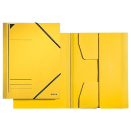 Eckspanner mit 3 Klappen A4 für 250Blatt gelb Karton Leitz 3981-00-15 Produktbild