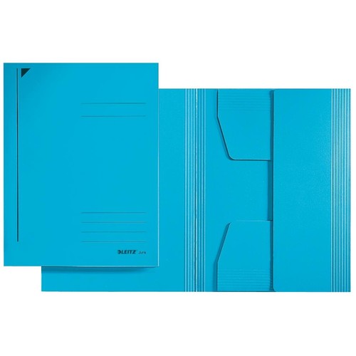 Jurismappe mit 3 Klappen A4 für 250Blatt blau Karton Leitz 3924-00-35 Produktbild Front View L