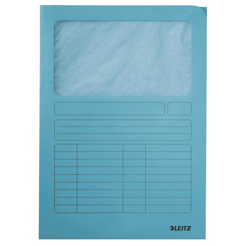 Sichtmappe mit Sichtfenster A4 hellblau Recycling Leitz 3950-00-30 Produktbild Front View L