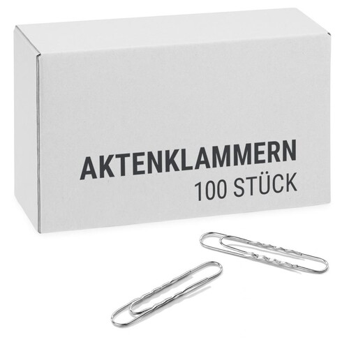 Aktenklammern 50mm verzinkt glatt runde Form ALCO 260 (SCH=100 STÜCK) Produktbild Front View L