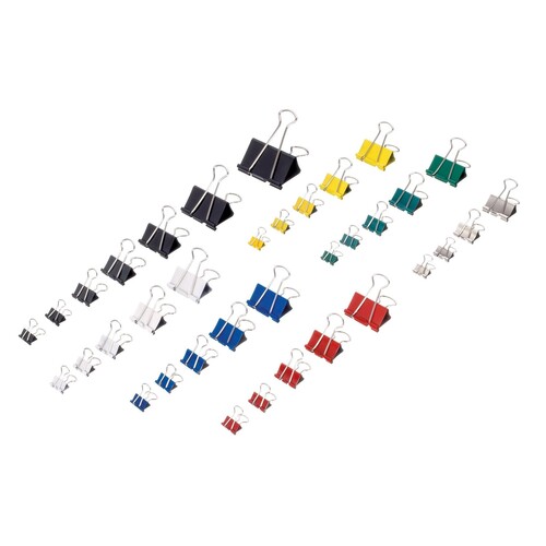 Foldbackklammern 19mm farbig sortiert mit silbernem Bügel Maul 21519-99 (PACK=12 STÜCK) Produktbild Additional View 1 L