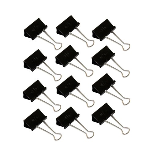 Foldbackklammern 41mm schwarz mit silbernem Bügel BestStandard (PACK=12 STÜCK) Produktbild Additional View 1 L