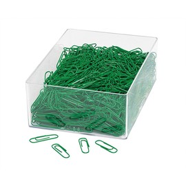 Büroklammern 27mm grün Kunststoff runde Form WEDO 901244604 (DS=1000 STÜCK) Produktbild