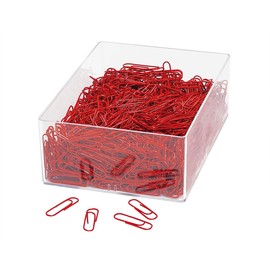 Büroklammern 27mm rot Kunststoff runde Form WEDO 901244602 (DS=1000 STÜCK) Produktbild