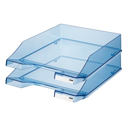 Briefkorb Standard für A4 243x57x335mm blau transparent kunststoff HAN 1026-X-26 Produktbild Additional View 1 L