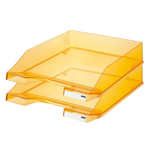 Briefkorb Standard für A4 243x57x335mm orange transparent kunststoff HAN 1026-X-28 Produktbild Additional View 1 L