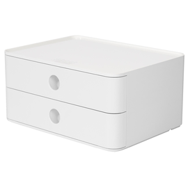 Schubladenbox Allison mit 2 Schüben 260x125x195mm snow-white Kunststoff stapelbar HAN 1120-12 Produktbild
