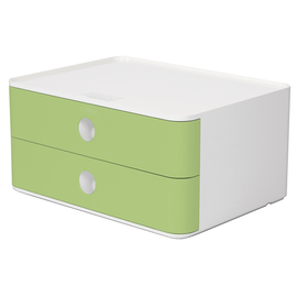 Schubladenbox Allison mit 2 Schüben 260x125x195mm lime green Kunststoff stapelbar HAN 1120-80 Produktbild
