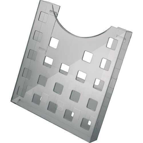Prospekthalter A4 241x37x264mm grau transparent Helit H6102508 Produktbild Front View L