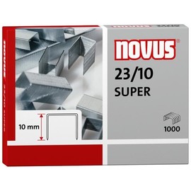 Heftklammern 23/10 SUPER Novus 042-0531 für ca. 70 Blatt (PACK=1000 STÜCK) Produktbild