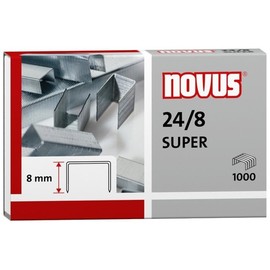 Heftklammern 24/8 SUPER Novus 040-0038 für ca. 50 Blatt (PACK=1000 STÜCK) Produktbild