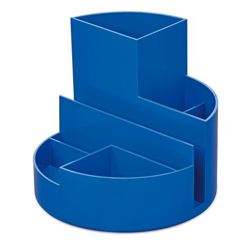 Köcher Rundbox Durchmesser 14cm/H 12,5cm ECO blau Kunststoff Maul 41176-37.ECO Produktbild Front View L